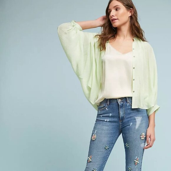 Anthropologie Tops - Maeve Brynna Buttondown in Green size S NWT